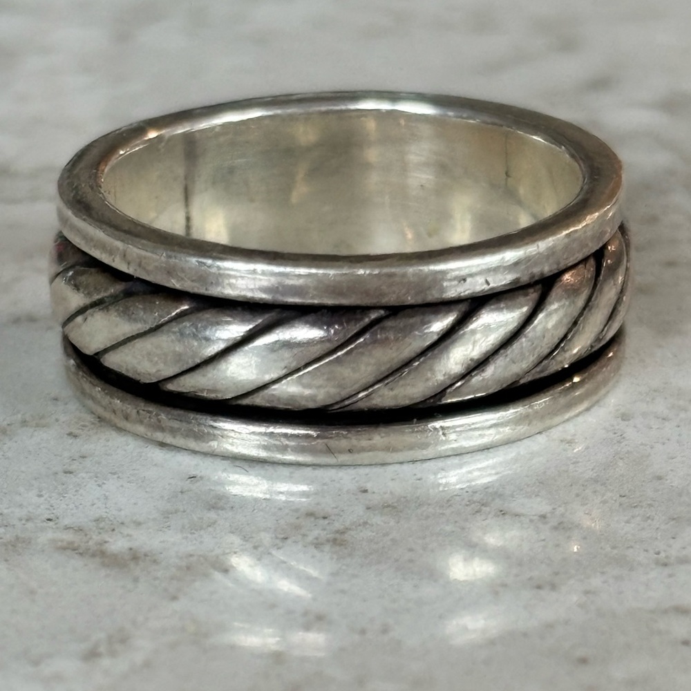 Elegant Mexican Sterling Silver Braided Ring